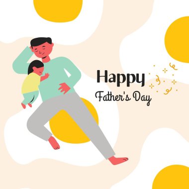 Sarı Basit Babalar Günü Instagram Postası