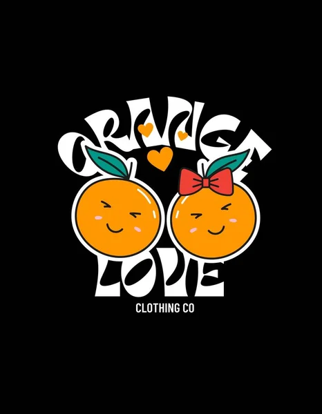 Love Cute Orange T-Shirt art graphic design