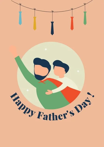 Peach Happy Father\'s Day Poster