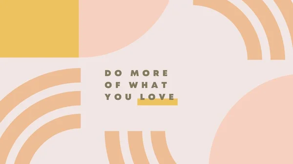 Peach Retro Geometric Motivational Quote Desktop Wallpaper