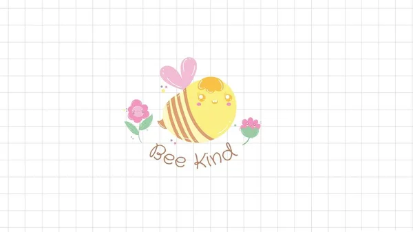 Cute Bee Kind Computer Screen Background