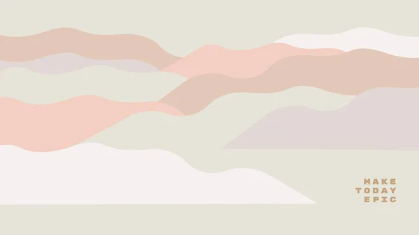 Pastel Abstract Shapes Motivational Desktop Wallpaper