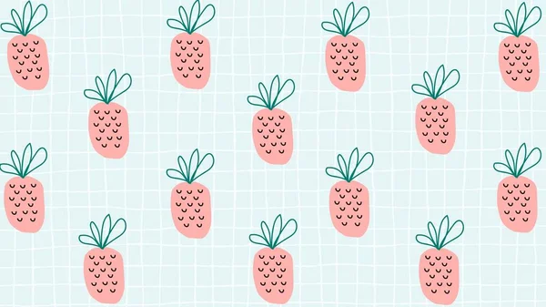 Pink Pineapple Minimalist Desktop Wallpaper