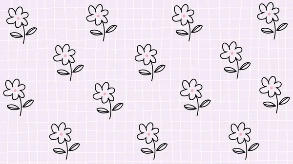 Purple Flower Pattern Desktop Wallpaper