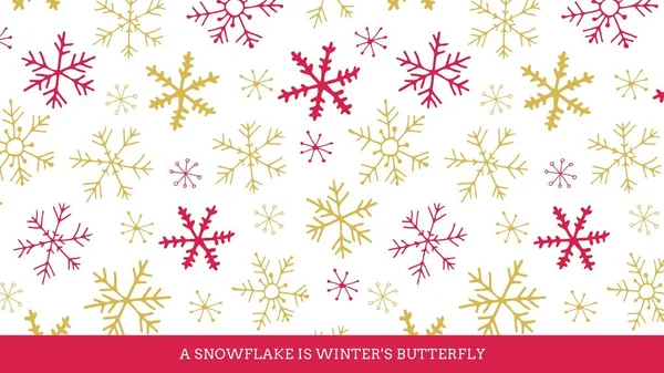 Winter Snowflakes Desktop Wallpaper — Stockfoto