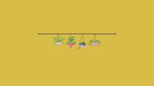 Yellow Decorative Plants Desktop Wallpaper