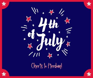 Özgürlüğün şerefine 4 Temmuz Bağımsızlık Günü Facebook Postası