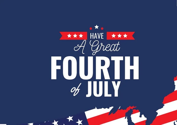 Blue Creative Fourth Of July Independence Day Card