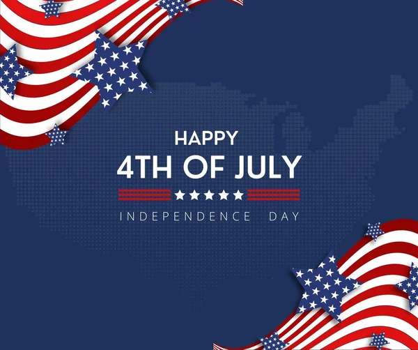 Blue Illustrated Happy Independence Day Facebook Post