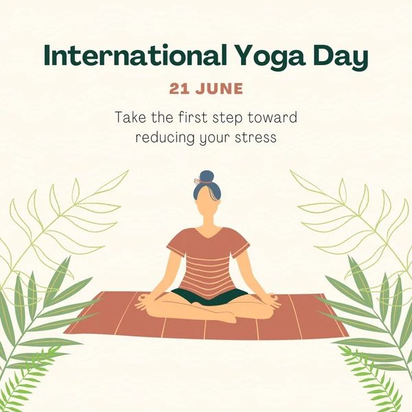 Beige Aesthetic International Yoga Day Instagram Post