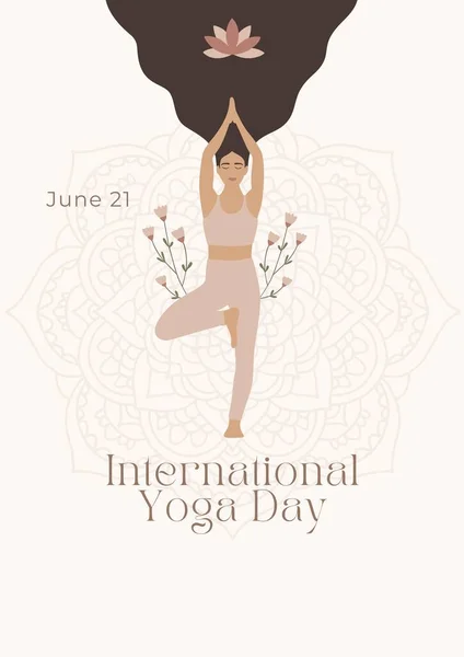 Feminine Minimal International Yoga Day Flyer