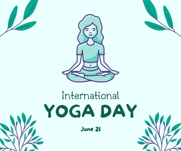 Green Modern International Yoga Day (Facebook Post)