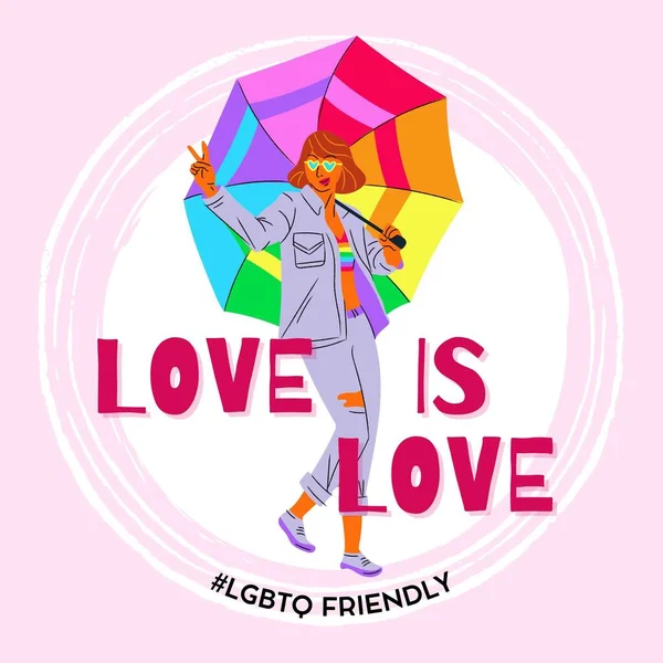 Colorful LGBTQ Minimal Circle Sticker