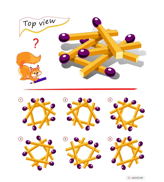 Logik Puzzle Für Kinder Und Erwachsene Labyrinth Sie Müssen Die — Stockvektor