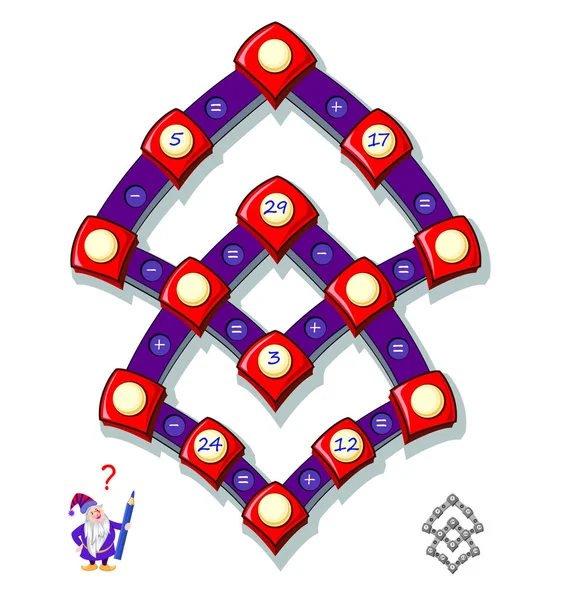 Matematická Logická Puzzle Hra Pro Nejchytřejší Najít Řešení Pro Všechny — Stockový vektor