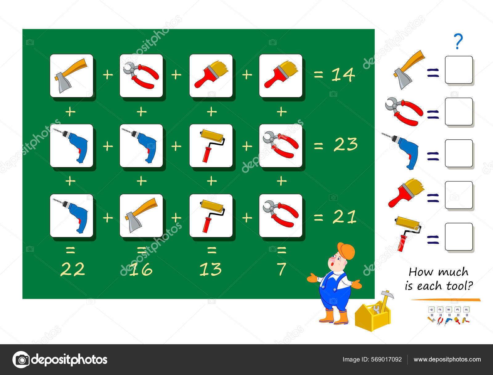 Jogo Quebra Cabeça Lógica Matemática Para Mais Inteligente Resolva Exemplos  vetor(es) de stock de ©Nataljacernecka 383006262