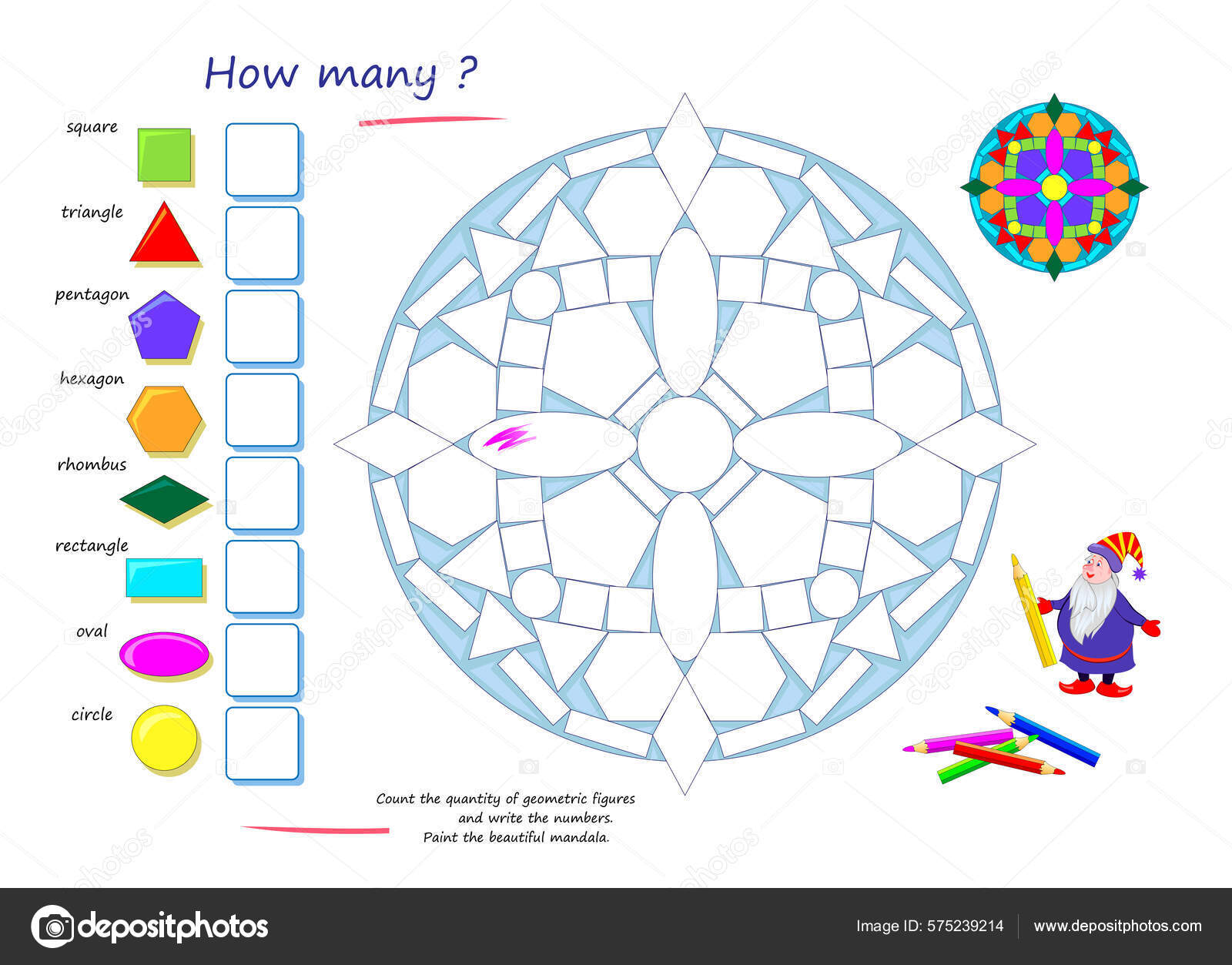 Jogo de matemática para crianças. planilha de desenvolvimento de