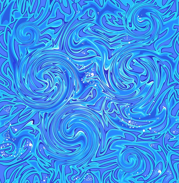 Seamless Pattern Ornament Abstract Water Background Luxury Drawing Splashes Freshwater — Image vectorielle