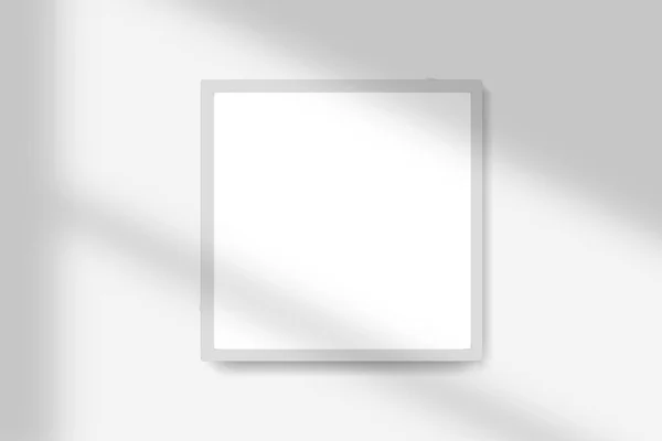 Molduras Fotos Isoladas Branco Quadros Quadrados Realistas Mockup Moldura Vazia — Fotografia de Stock