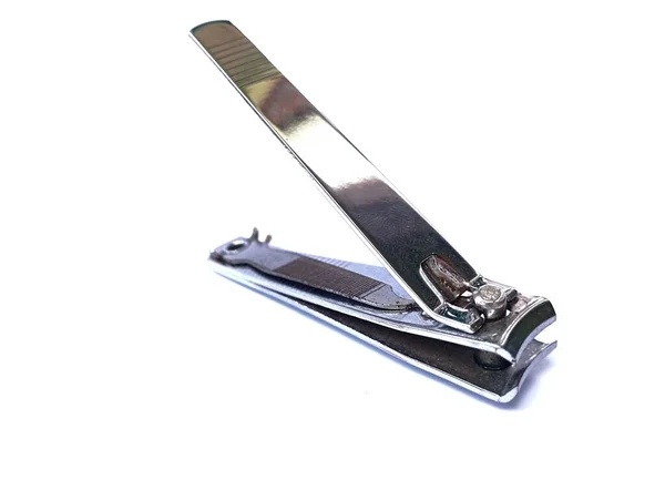 Stainless Steel Nail Clippers Isolated White Background — Stock Photo, Image