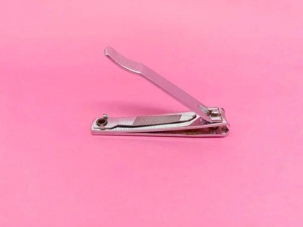 Nail Clippers Isolated Pink Background — ストック写真