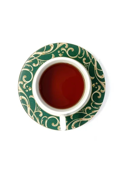 Чашка Чаю Ізольована Білому Тлі — стокове фото