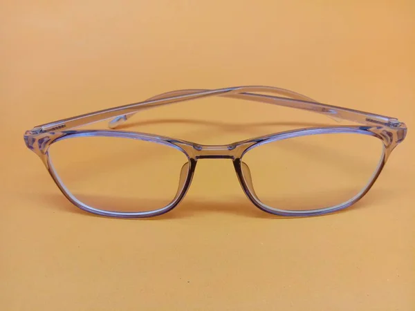 Eye Glasses Isolated Orange Close — Zdjęcie stockowe