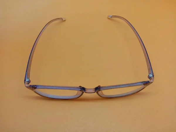 Gafas Oculares Aisladas Naranja Primer Plano — Foto de Stock