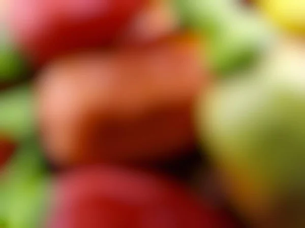 Defocused Abstract Background Chili Peppers Blurred Cayenne Peppers Bokeh Objects — Stockfoto