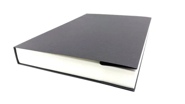 Close Black Book White Background — Stock Photo, Image