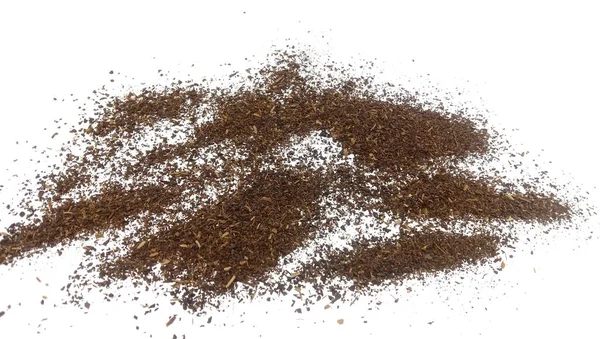 Black Tea Powder Isolated White Background — Stok fotoğraf