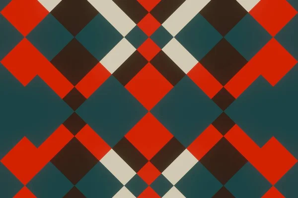 Seamless Ethnic Rotary Repeat Fabric Tile Design Beautiful Geometric Ornament — Stock Photo, Image