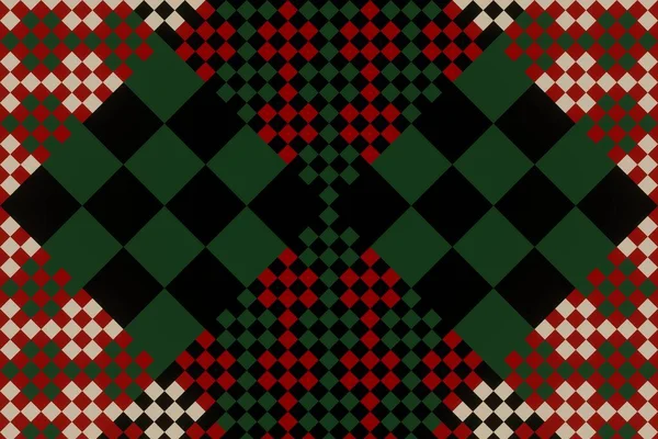 Seamless Ethnic Rotary Repeat Fabric Tile Design Beautiful Geometric Ornament — Stok Foto