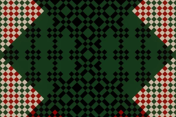 Seamless Ethnic Rotary Repeat Fabric Tile Design Beautiful Geometric Ornament — Stockfoto