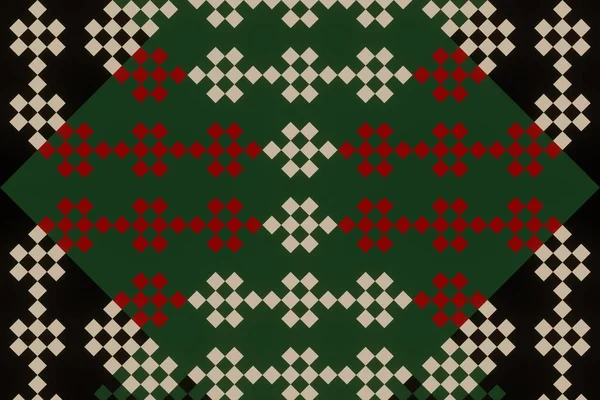 Seamless Ethnic Rotary Repeat Fabric Tile Design Beautiful Geometric Ornament — Stockfoto