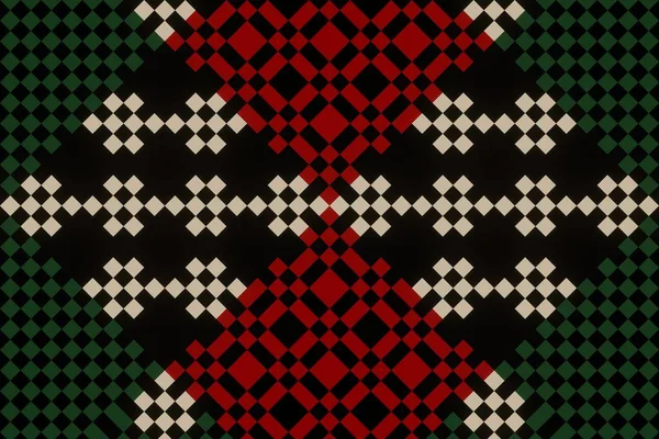 Seamless Ethnic Rotary Repeat Fabric Tile Design Beautiful Geometric Ornament — Fotografia de Stock