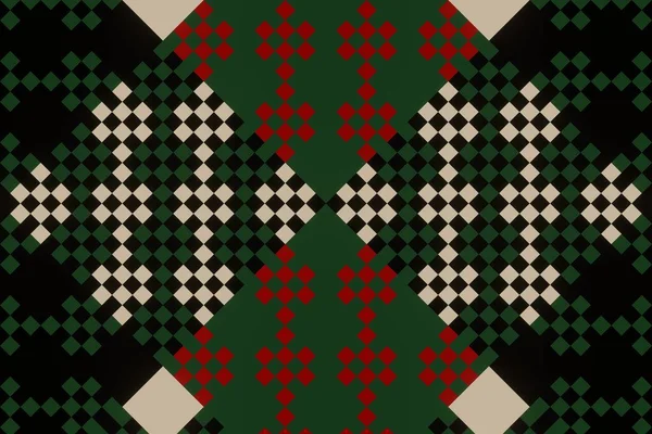 Seamless Ethnic Rotary Repeat Fabric Tile Design Beautiful Geometric Ornament — Zdjęcie stockowe