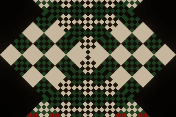 Seamless Ethnic Rotary Repeat Fabric Tile Design Beautiful Geometric Ornament — Stockfoto