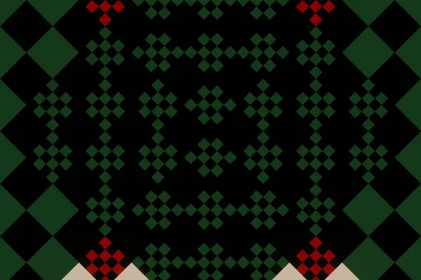 Seamless Ethnic Rotary Repeat Fabric Tile Design Beautiful Geometric Ornament — Foto de Stock