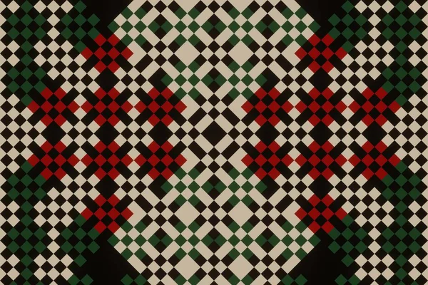 Seamless Ethnic Rotary Repeat Fabric Tile Design Beautiful Geometric Ornament — Fotografia de Stock