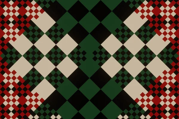 Seamless Ethnic Rotary Repeat Fabric Tile Design Beautiful Geometric Ornament — Foto Stock