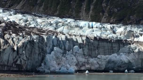 Antartide Gigante Ghiaccio Galleggiante Dallo Scioglimento Ghiacciaio Oceano Iceberg Problema — Video Stock