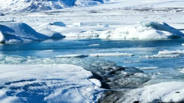 Côte Antarctique Été Réchauffement Climatique Formations Glaciaires Glace Massive Groenland — Video