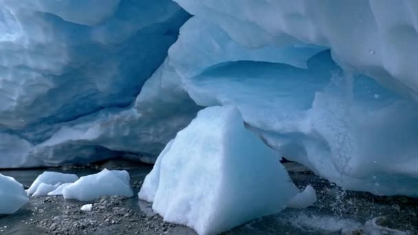 Changement Climatique Réchauffement Climatique Les Icebergs Fonte Des Glaciers Changement — Video