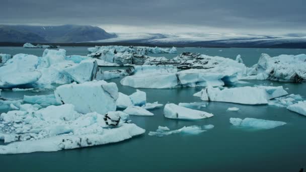 Cambiamento Climatico Riscaldamento Globale Iceberg Dallo Scioglimento Del Ghiacciaio Cambiamento — Video Stock