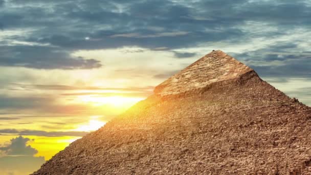 Pirámide Antigua Viaje Faraón Desierto Monumento Arquitectura Cementerio Histórico Metraje — Vídeos de Stock