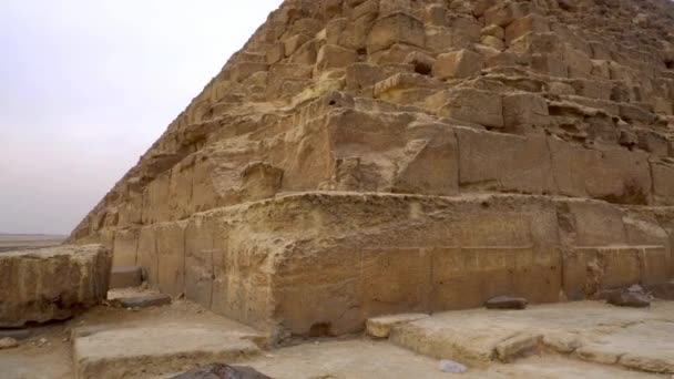 Mimari Mezar Piramit Güneş Çöl Dünyası Yaz Aylarında Arka Planda — Stok video