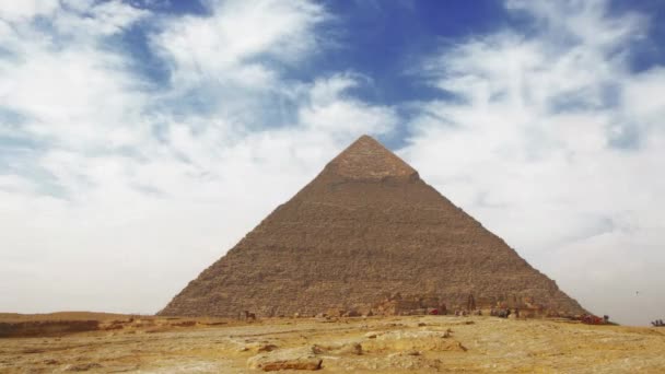 Turystyka Afryka Podróże Giza Podróże Piasek Pustynia Zwiedzanie Punkt Orientacyjny — Wideo stockowe