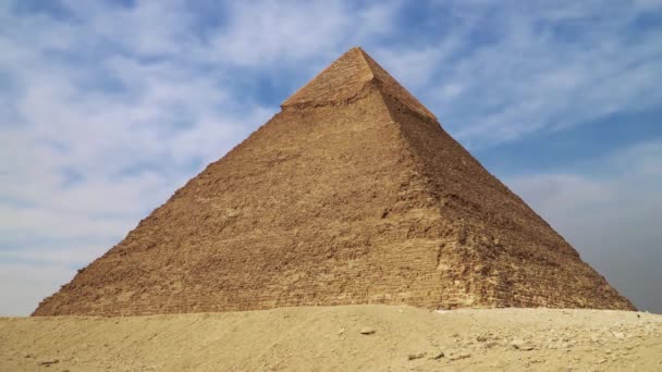 Monumento Architettura Tomba Piramide Giza Mattina Avventura Giorno Sfondi Illustrazione — Video Stock