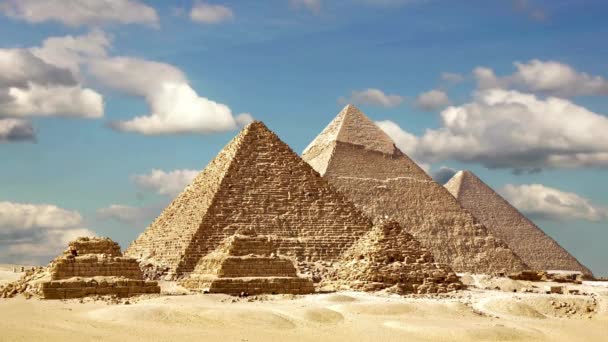 沙漠古墓吉萨金字塔建筑艺术探险广告4K镜头插图 — 图库视频影像